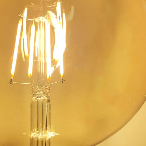 E27 LED Lamp filament G125 6W 2200K wit dimbaar