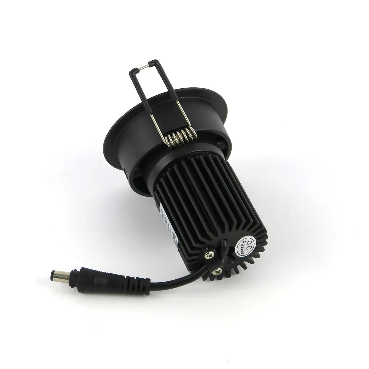 Zwarte LED Inbouwspot 5W 3000K warm wit ⌀70mm kantelbaar