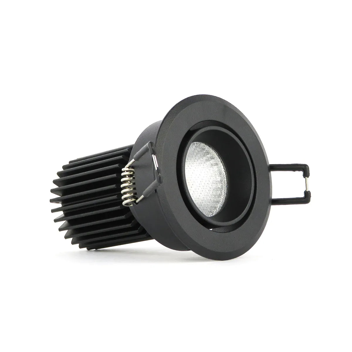Zwarte LED Inbouwspot 5W 3000K warm wit ⌀70mm kantelbaar