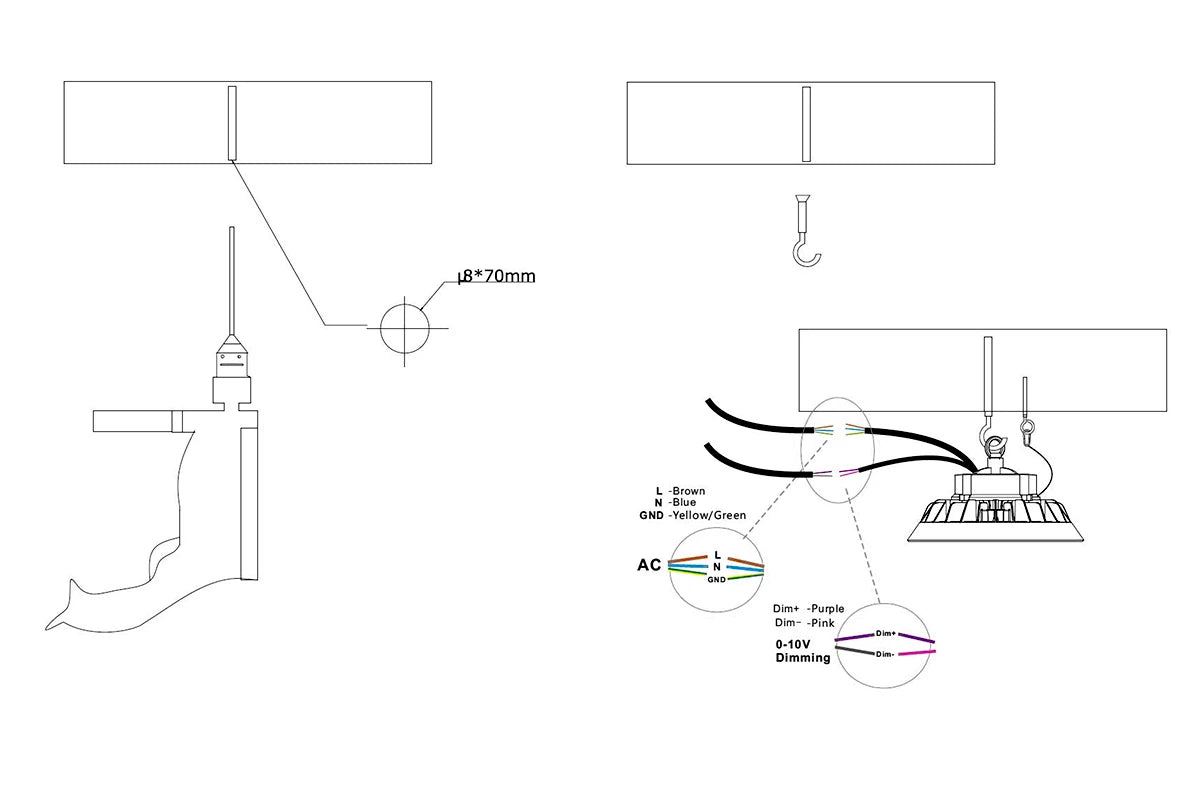 LED UFO Highbay 100W 200lm/W Philips LED Driver IP65 Dimbaar