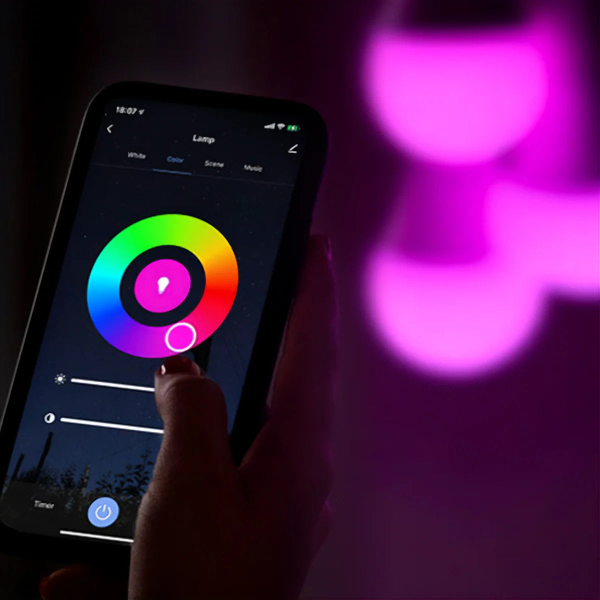 E27 WiFi LED Lamp 7W RGB+CCT