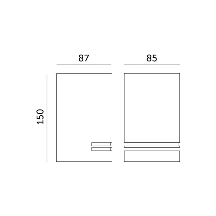 LED Wandlamp 150mm GU10 IP44 voor binnen en buiten