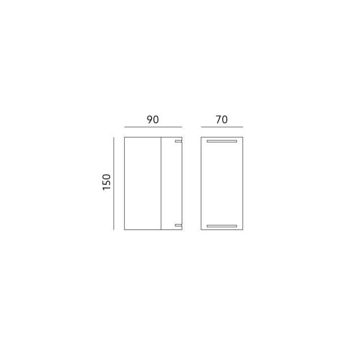 LED Wandlamp Bi-directioneel Half rond 150mm GU10 IP44