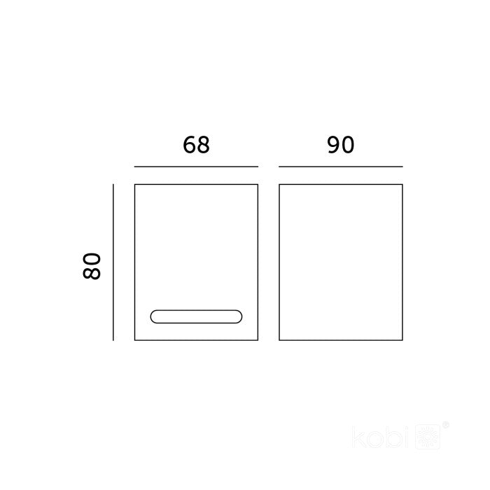 LED Wandlamp GU10 80mm IP54