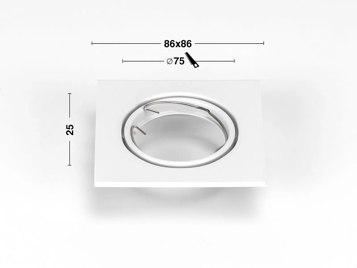 LED Inbouw armatuur GU10 IP20 86x86mm kantelbaar
