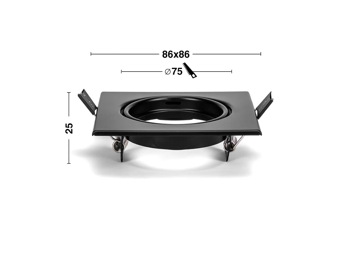LED Inbouw armatuur GU10 IP20 86x86mm kantelbaar