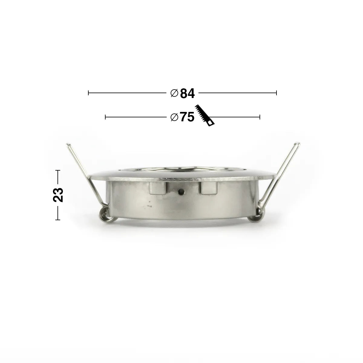 LED Inbouw armatuur GU10 IP20 zilver ⌀84mm kantelbaar