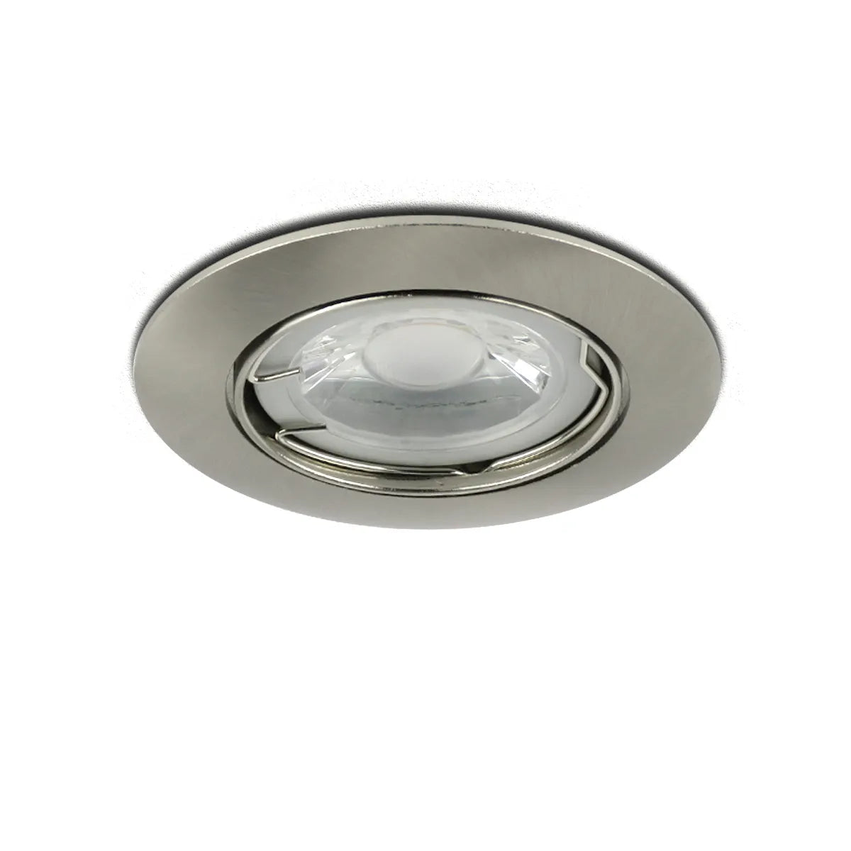 LED Inbouw armatuur GU10 IP20 zilver ⌀84mm kantelbaar