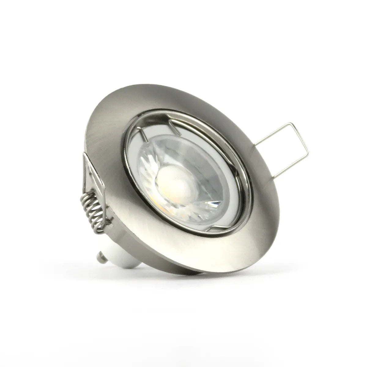 LED Inbouw armatuur GU10 IP20 zilver ⌀84mm kantelbaar