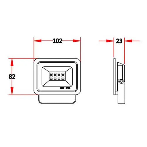 LED Breedstraler 10W IP66 Waterdicht