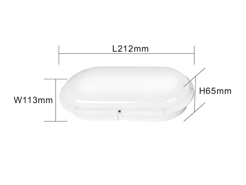 LED Bulkhead 212x113mm Ovaal 15W | IP66