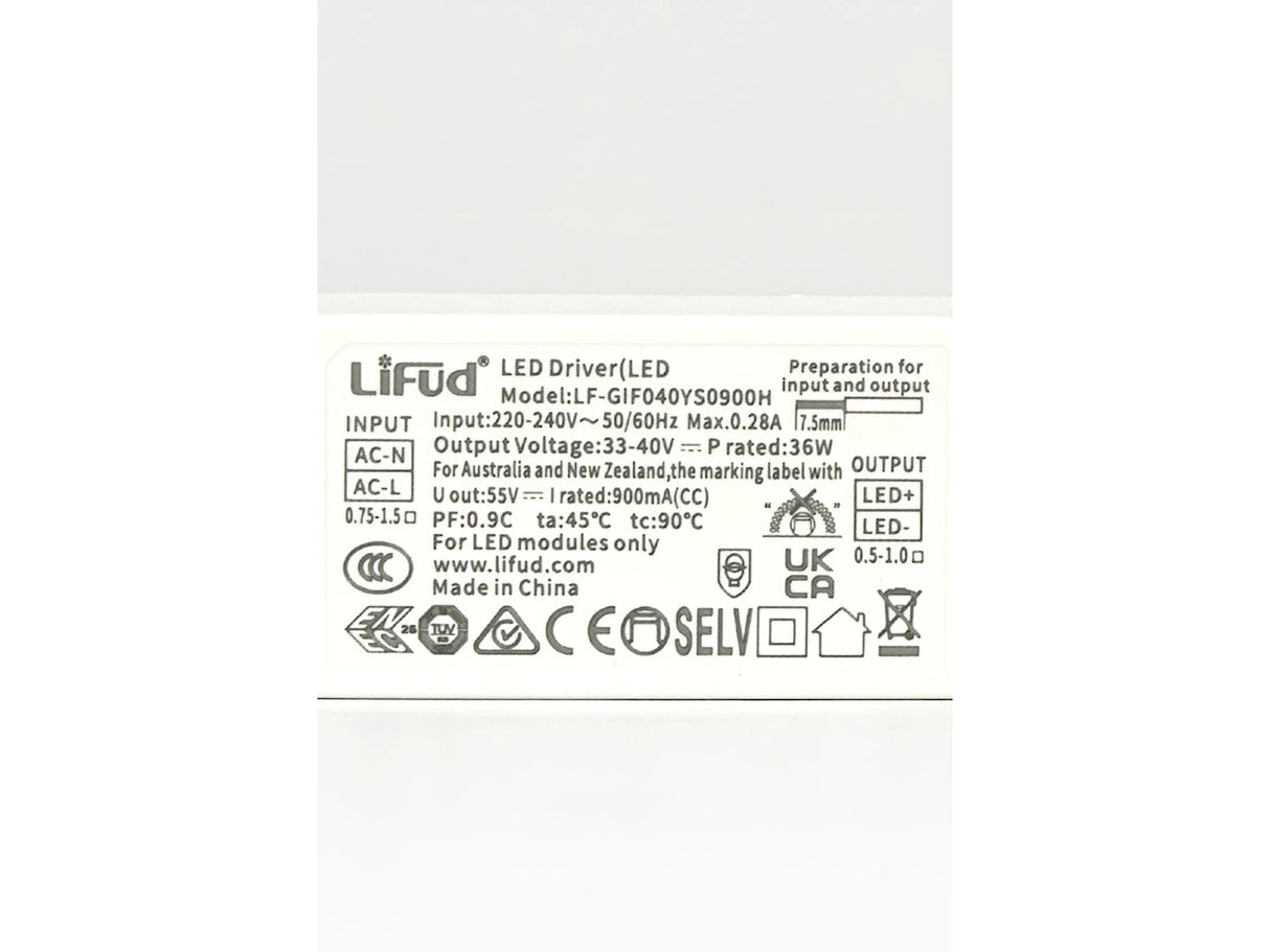 LED Driver flikkervrij 36W 800mA / 40W 900mA / 45W 1050mA