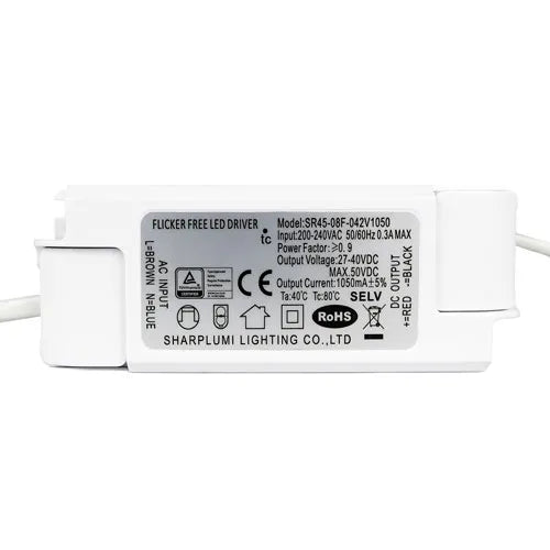 LED Driver flikkervrij 36W 800mA / 40W 900mA / 45W 1050mA