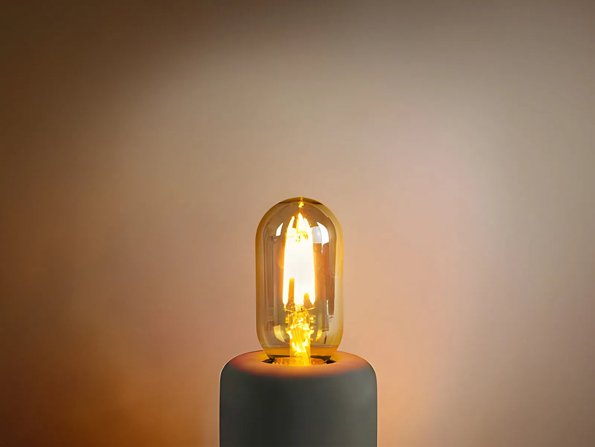 E27 LED Lamp filament T45 buis 4W 2200K amber dimbaar