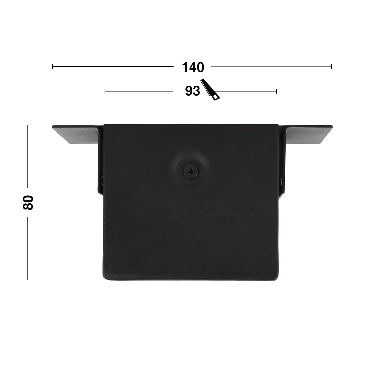 Zwarte LED Inbouwspot 6W Trimless 3000K warm wit vierkant 89x89mm kantelbaar draaibaar