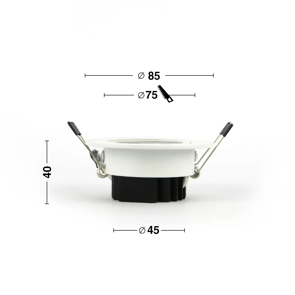 LED Inbouwspot 3W ⌀85mm dimbaar kantelbaar