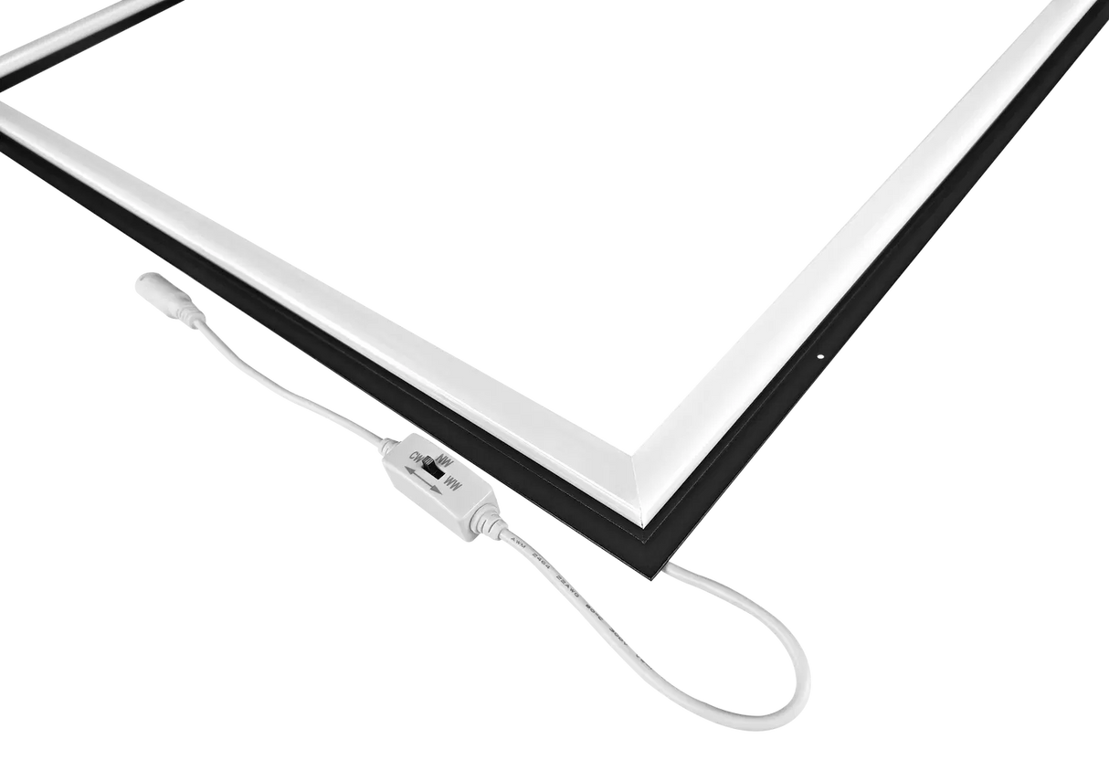 Zwart LED Paneel hollow 60x60cm 36W Instelbare lichtkleur (CCT)