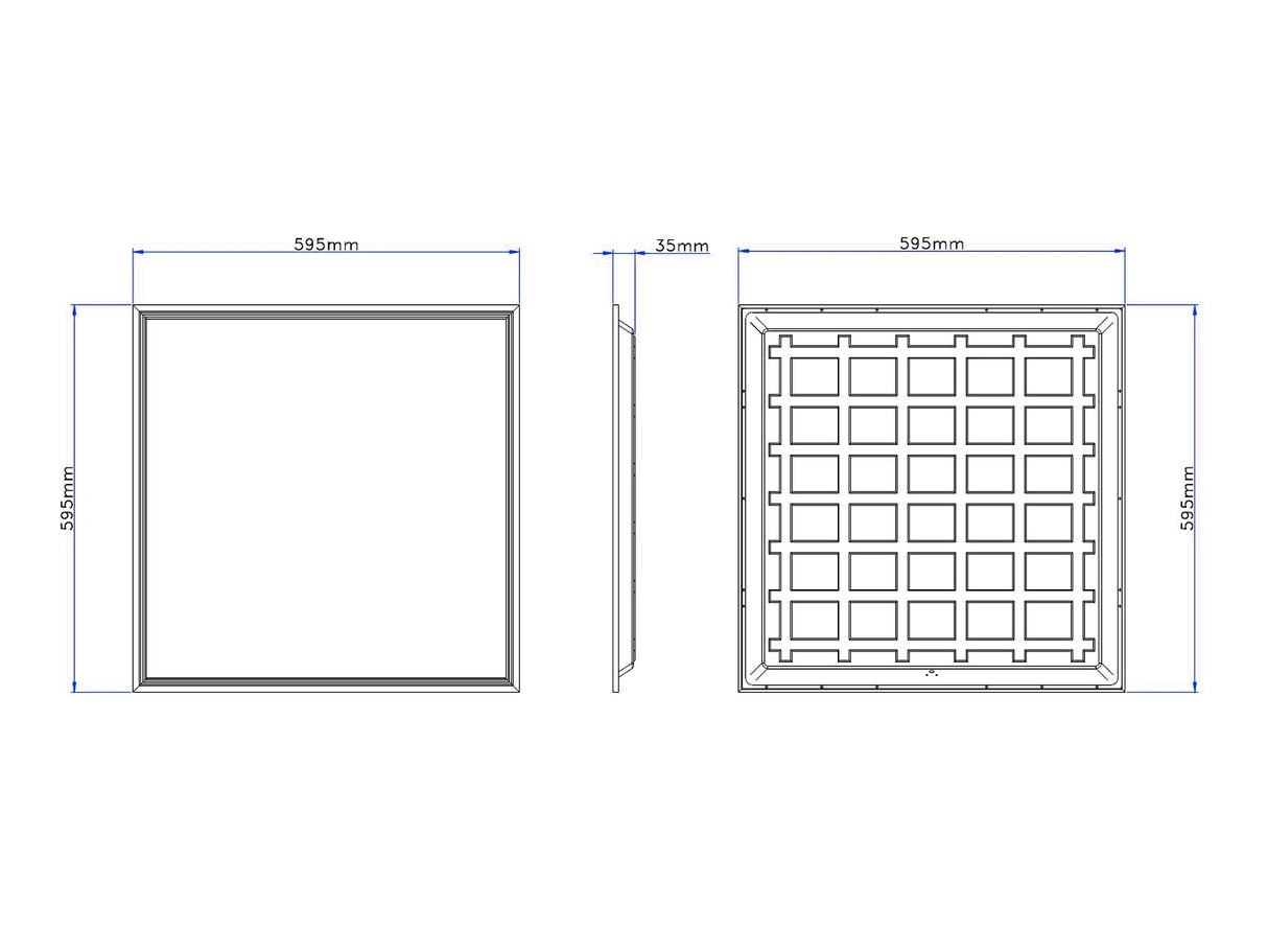 Set van 8 stuks | LED Paneel 60x60cm 36W 110lm/W - Flikkervrij