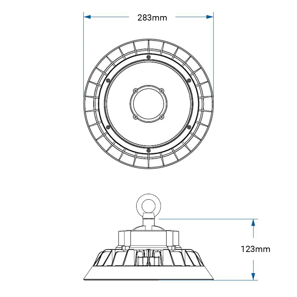 LED UFO Highbay 150W 190lm/W Dimbaar Sosen LED Driver