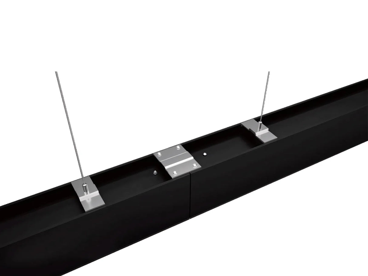 Hangende LED Lichtbalk zwart 150cm 48W Koppelbaar