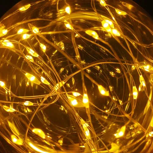 E27 LED-Lampe, Glühfaden G95, Kupferdraht, 1,5 W, 2100 K, bernsteinfarben