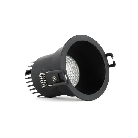 Zwarte LED Inbouwspot 5W 3000K warm wit ⌀80mm Anti glare