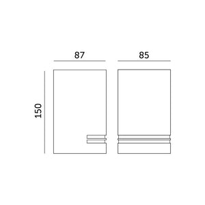 LED Wandlamp 150mm GU10 IP44 voor binnen en buiten
