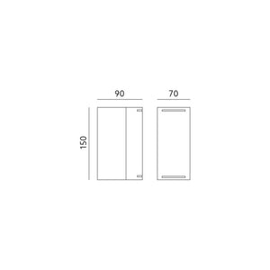 LED Wandlamp Bi-directioneel Half rond 150mm GU10 IP44