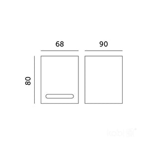 LED Wandlamp GU10 80mm IP54
