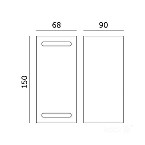 LED Wandlamp Bi-directioneel 150mm GU10 IP54