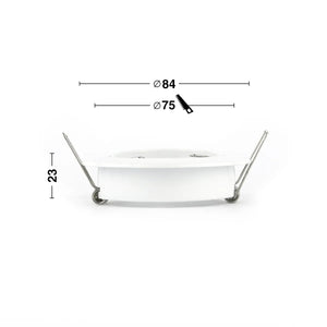 LED Spotlight Fixture GU10 IP20 ⌀84mm white tiltable