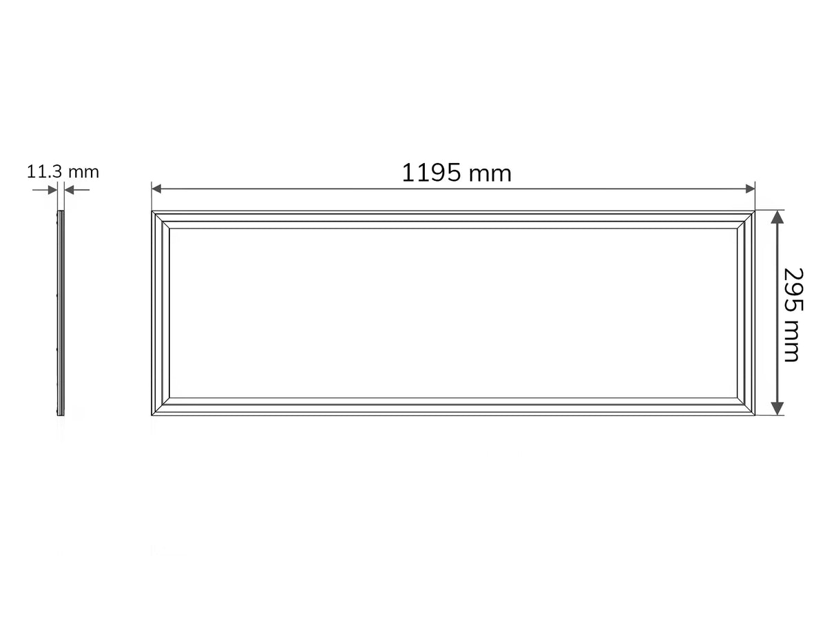 LED-Panel 30 x 120 cm, 25 W, 150 lm/W, ultrahohe Lumen