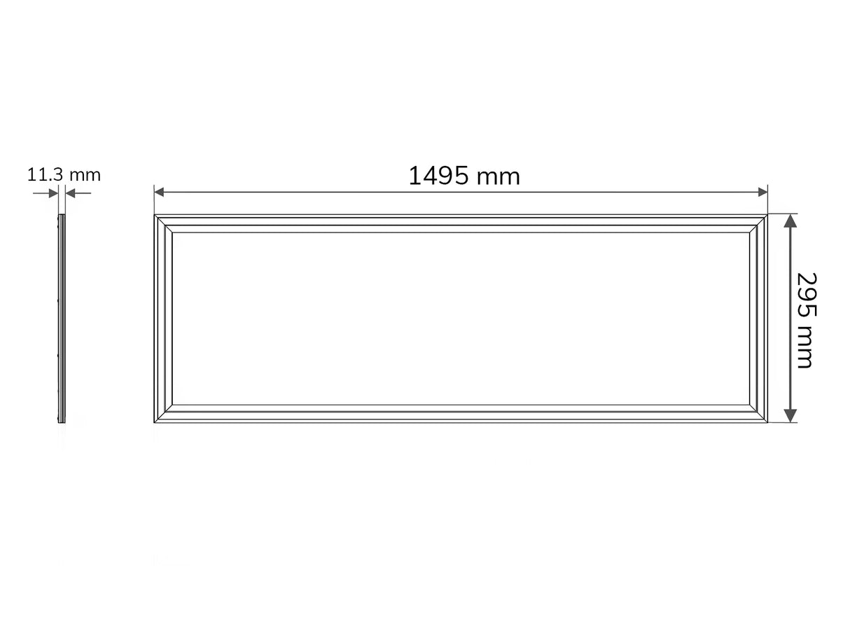 LED Paneel 30x150cm 40W 120lm/W - Flikkervrij