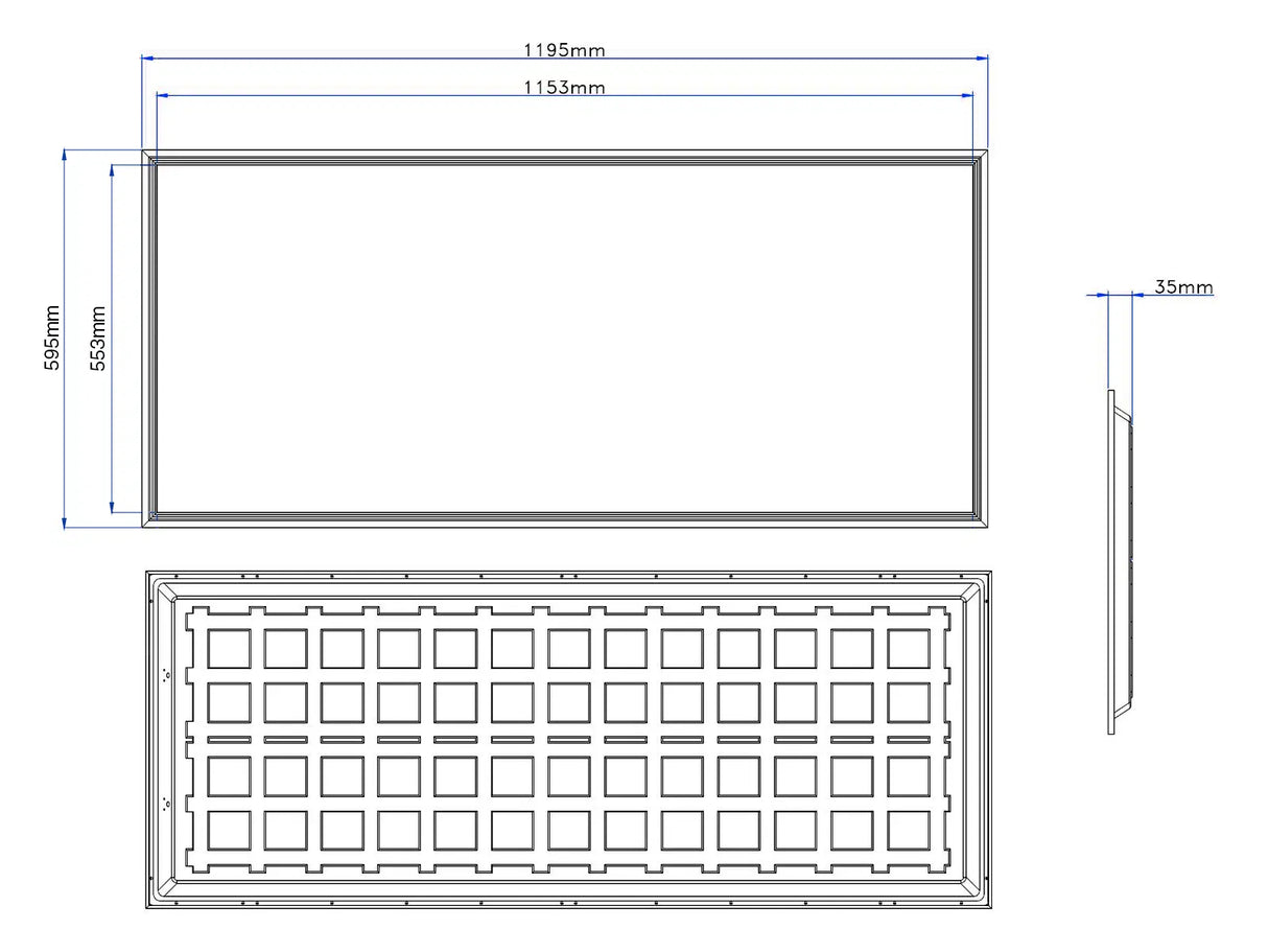 LED Panel 60x120cm UGR<19 60W 110lm/W