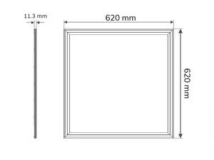 LED-Panel 62 x 62 cm, 40 W, 120 lm/W, hohe Lumen