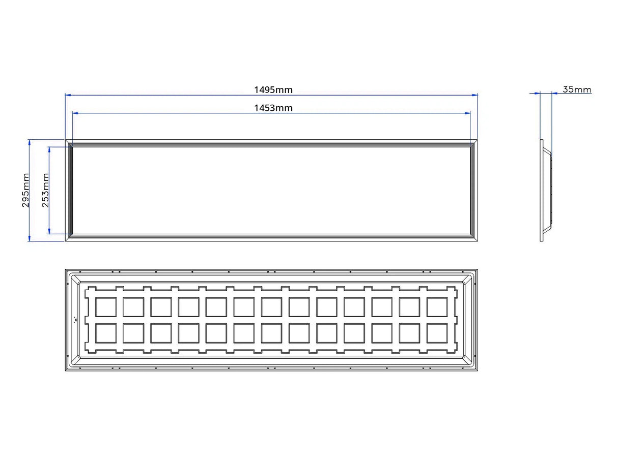 LED Paneel 30x150cm UGR<19 36W 140lm/W