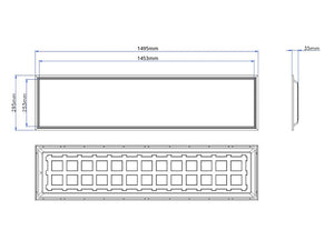 LED Paneel 30x150cm UGR<19 36W 140lm/W