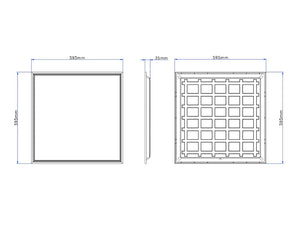 LED Paneel 60x60cm 28W 140lm/W