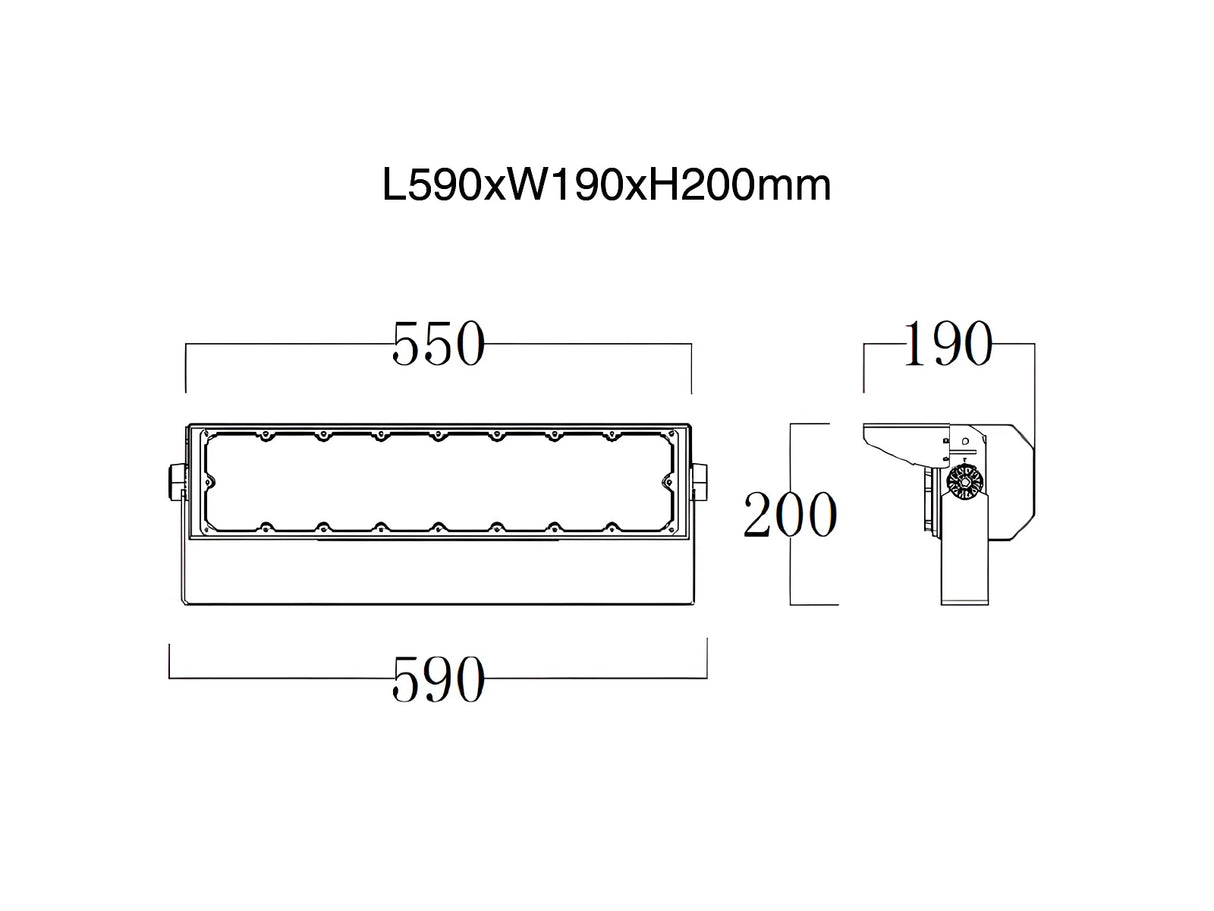 LED Sportfeldbeleuchtung 250W Kippbar 170lm/W mit Philips-Treiber