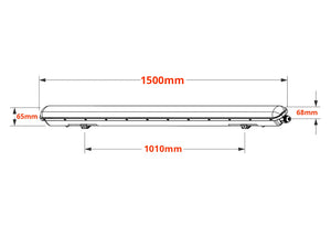 LED Tri-proof 150cm 50W IP65 Philips-driver 190lm/W