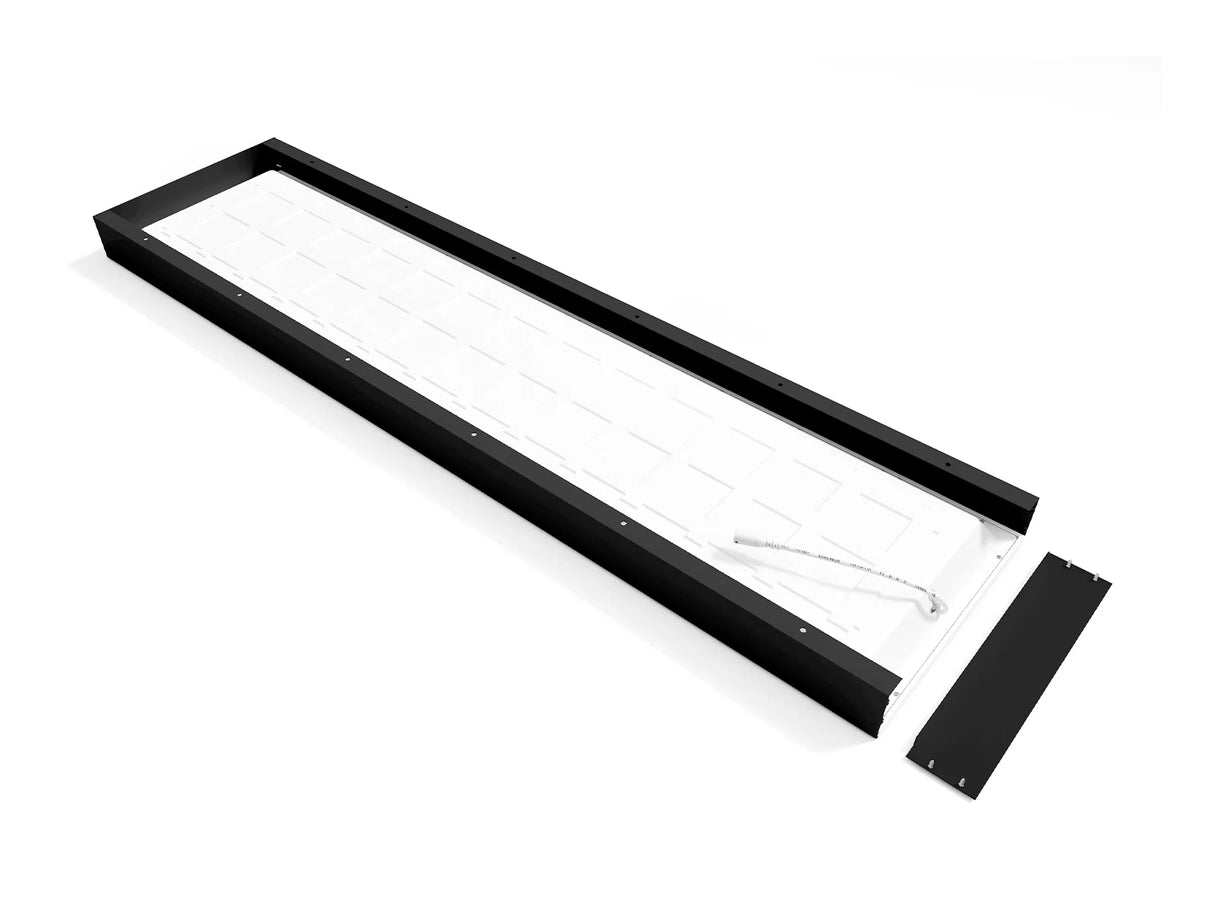 LED Paneel opbouw frame 30x120cm zwart