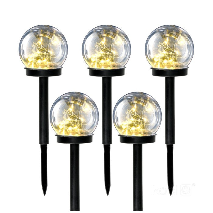 Solar LED Globe tuinlamp 0,12W | set 5 stuks